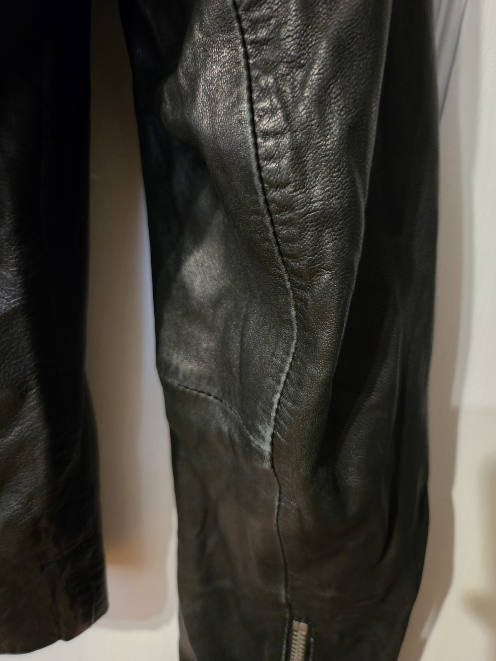 Madewell The Washed Leather Motorcycle Jacket Black XS - Picture 8 of 9